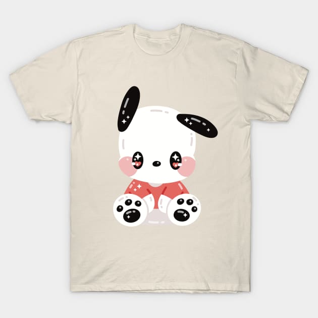 Kawaii Anime Dog Art T-Shirt by Sweetums Art Shop